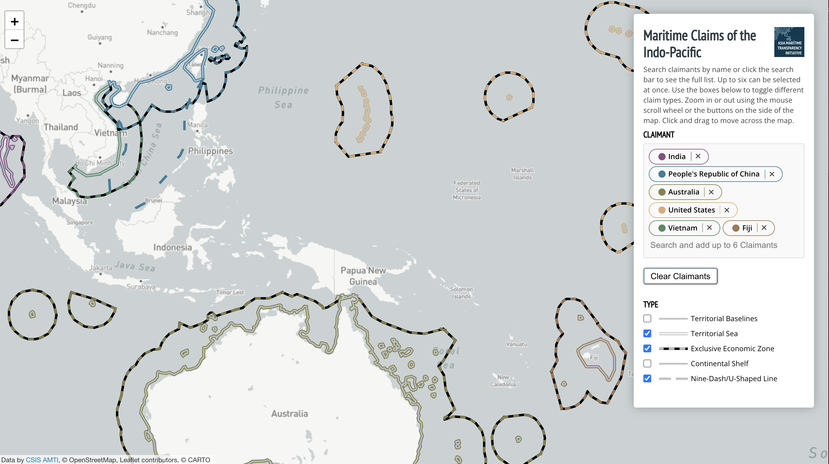 Maritime Claims of the Indo-Pacific